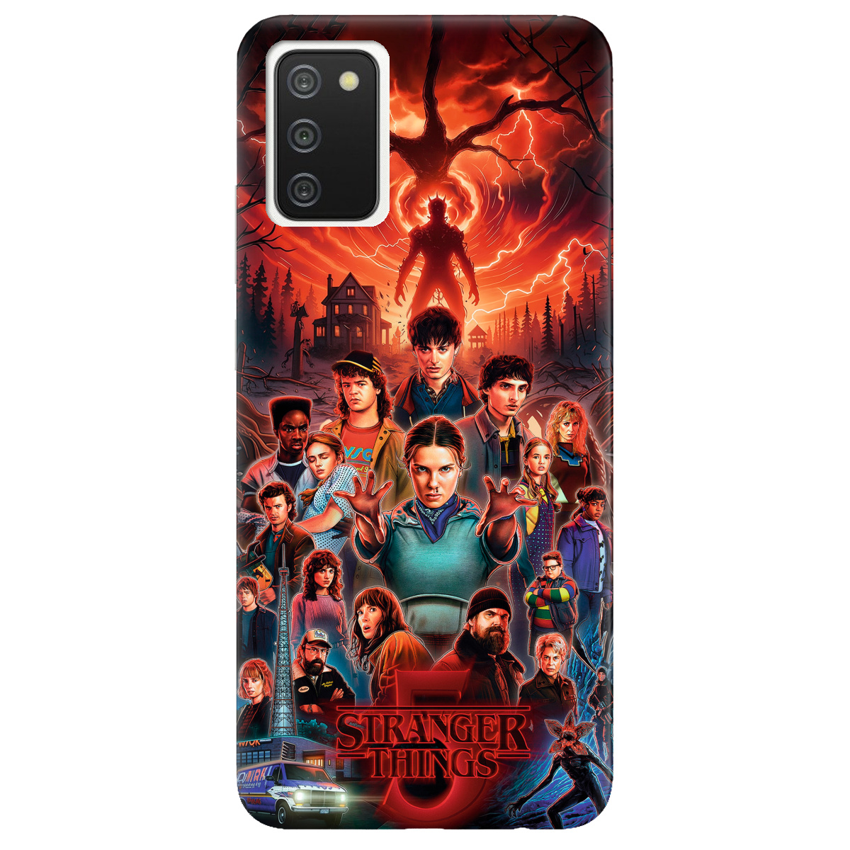 Чехол для Samsung Galaxy A02s прозрачный Очень странные дела 5, Последняя битва - фото 1 - Чехлы для телефонов