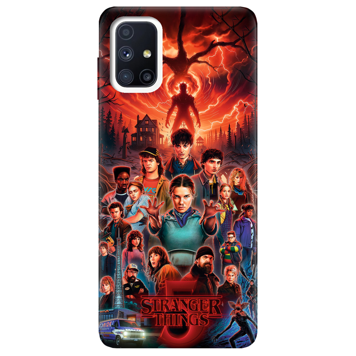 Чехол для Samsung Galaxy M51 прозрачный Очень странные дела 5, Последняя битва - фото 1 - Чехлы для телефонов