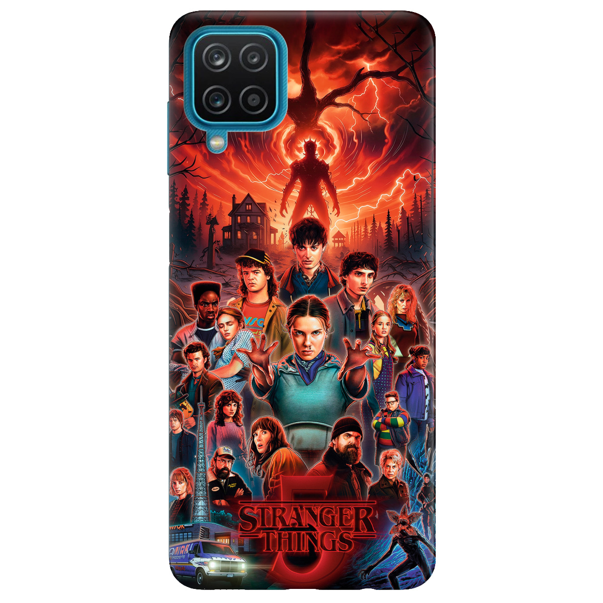 Чехол для Samsung Galaxy A12 4G прозрачный Очень странные дела 5, Последняя битва - фото 1 - Чехлы для телефонов