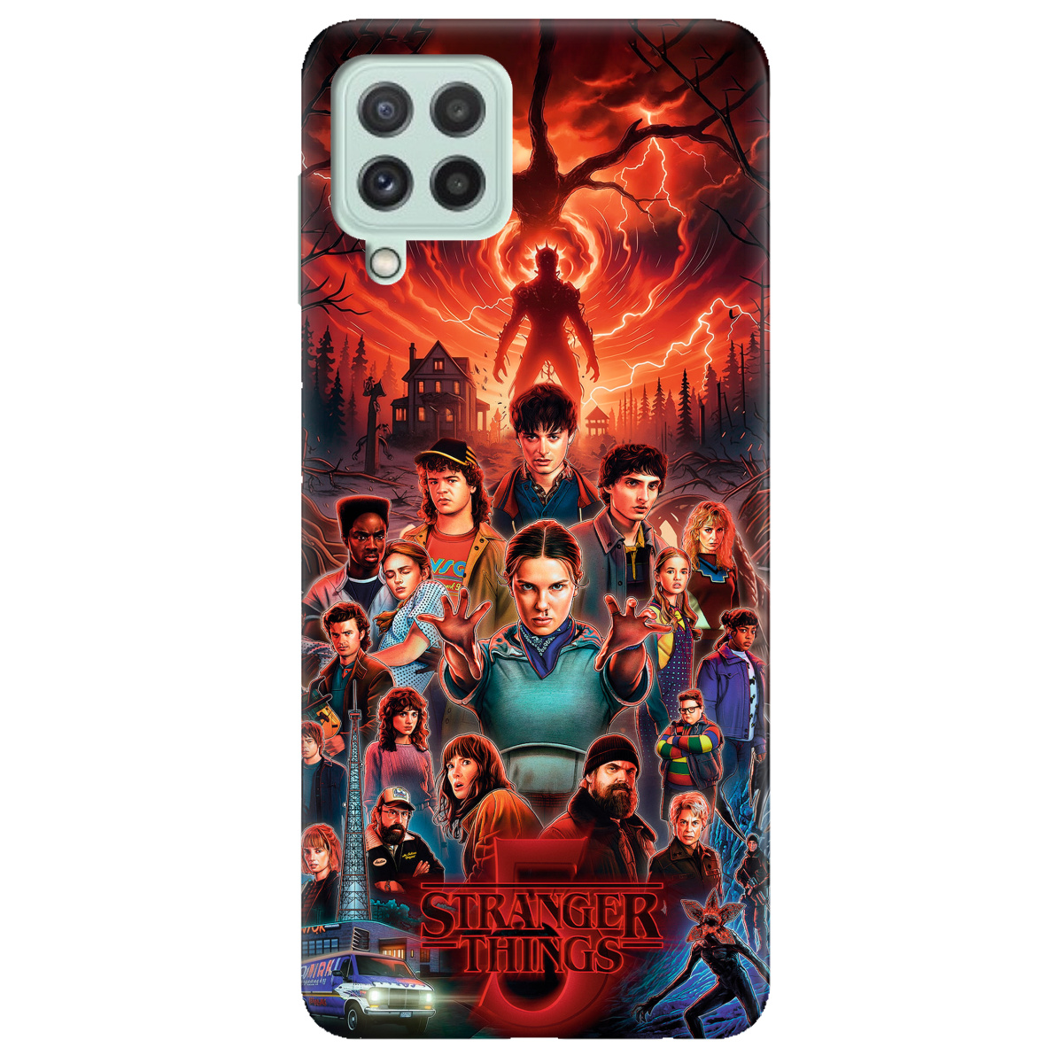 Чехол для Samsung Galaxy M32 прозрачный Очень странные дела 5, Последняя битва - фото 1 - Чехлы для телефонов