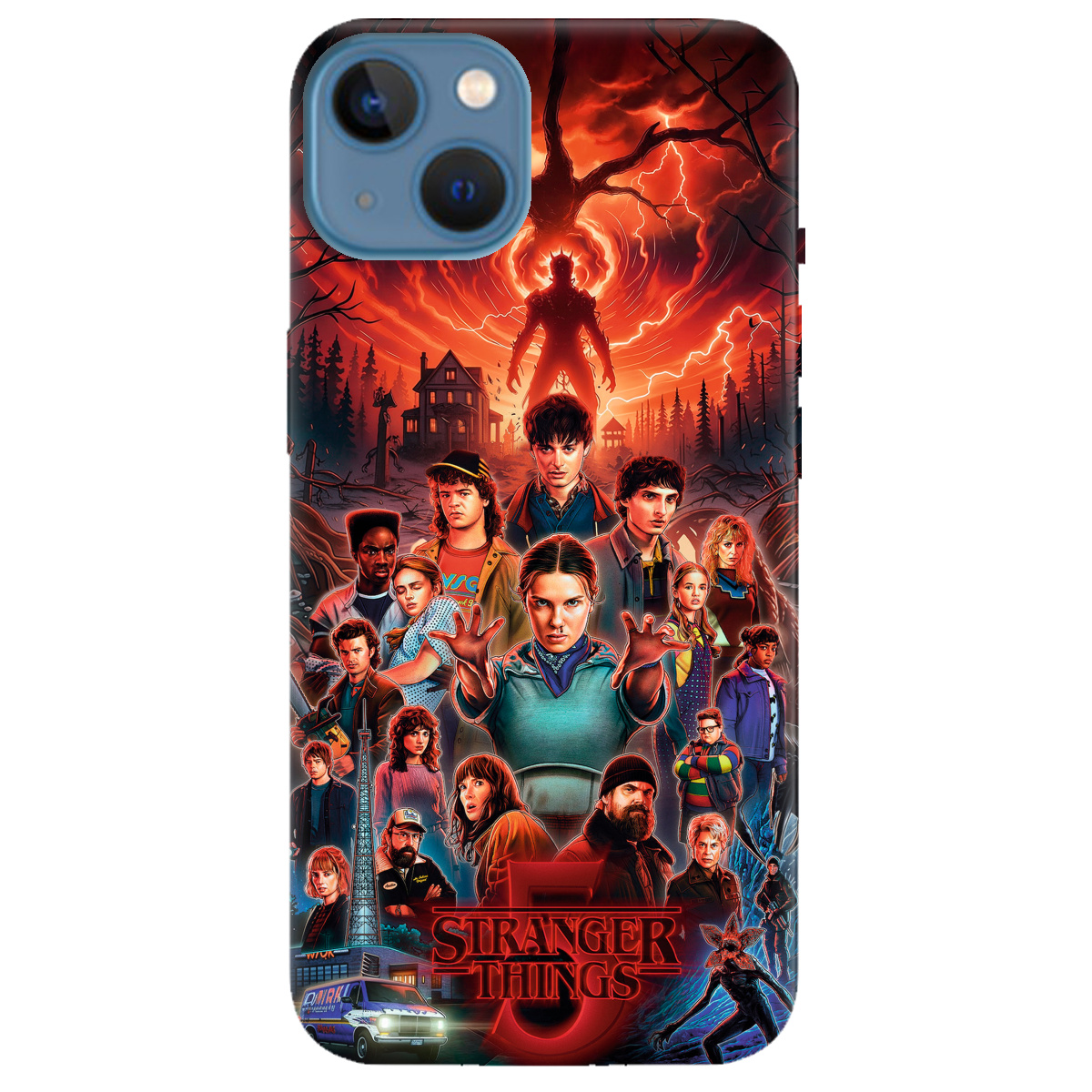 Чехол для Apple iPhone 13 прозрачный Очень странные дела 5, Последняя битва - фото 1 - Чехлы для телефонов