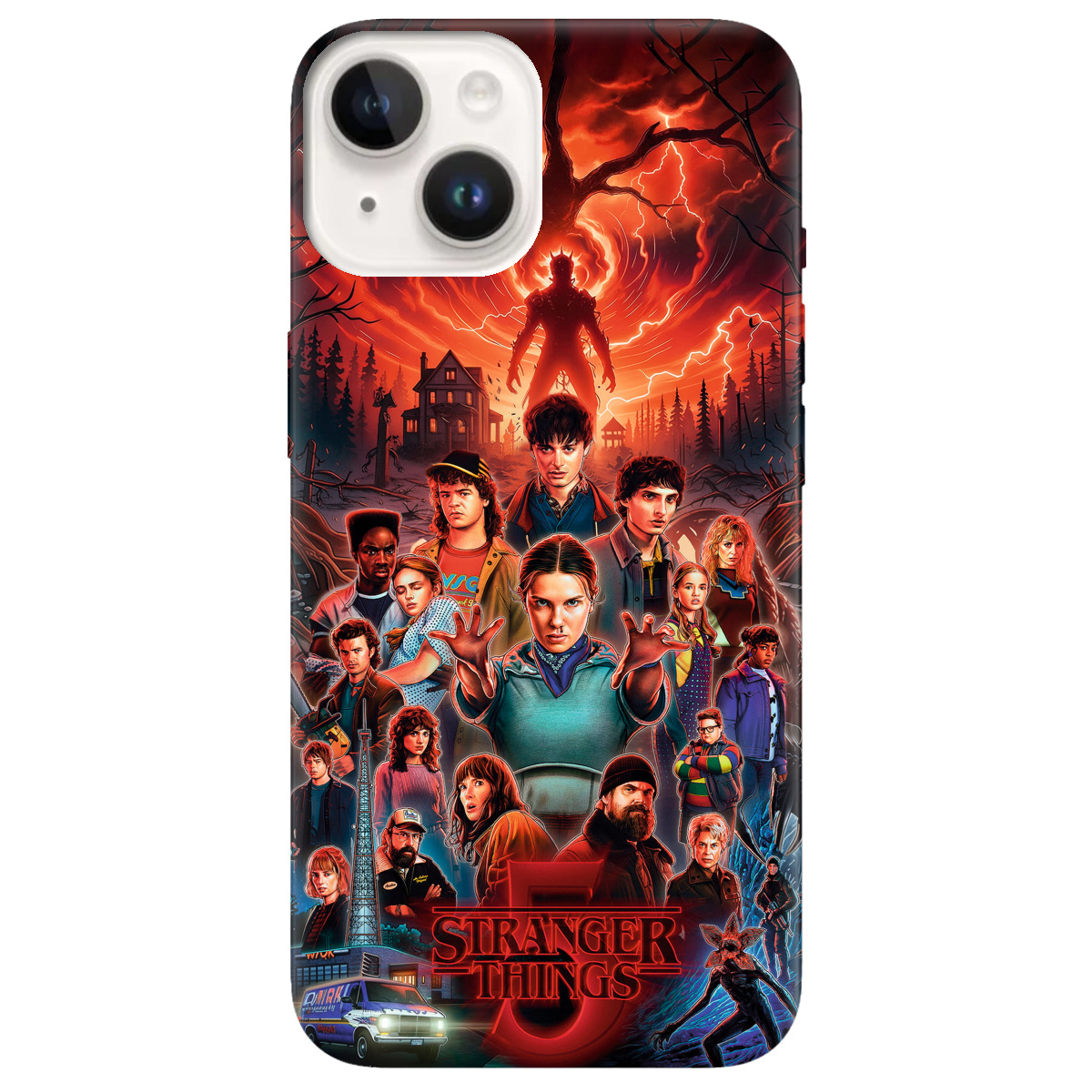 Чехол для Apple iPhone 14 прозрачный Очень странные дела 5, Последняя битва - фото 1 - Чехлы для телефонов