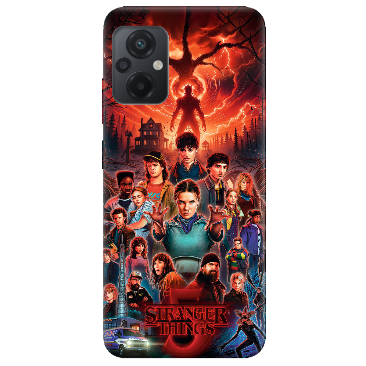 Чехол для Xiaomi Poco M5 прозрачный Очень странные дела 5, Последняя битва - фото 1 - Чехлы для телефонов