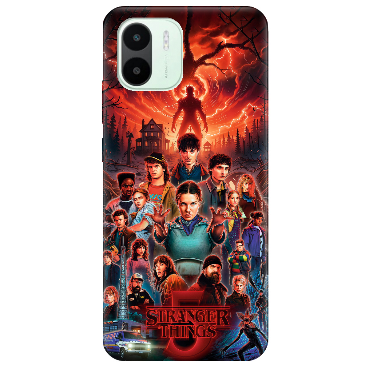 Чехол для Xiaomi Redmi A1 прозрачный Очень странные дела 5, Последняя битва - фото 1 - Чехлы для телефонов