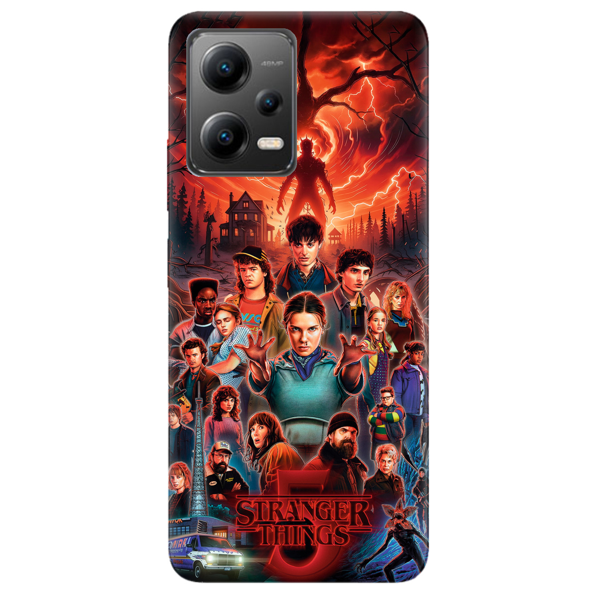 Чехол для Xiaomi Poco X5 5G прозрачный Очень странные дела 5, Последняя битва - фото 1 - Чехлы для телефонов