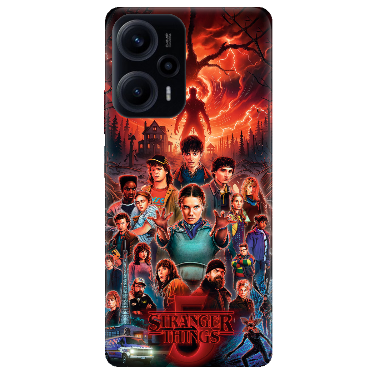 Чехол для Xiaomi Poco F5 прозрачный Очень странные дела 5, Последняя битва - фото 1 - Чехлы для телефонов