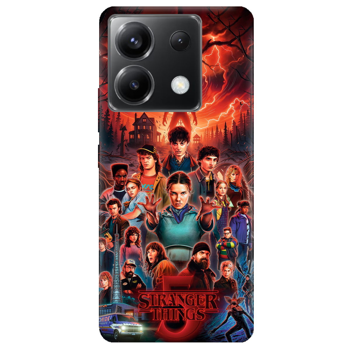 Чехол для Xiaomi Redmi Note 13 Pro 5G прозрачный Очень странные дела 5, Последняя битва - фото 1 - Чехлы для телефонов