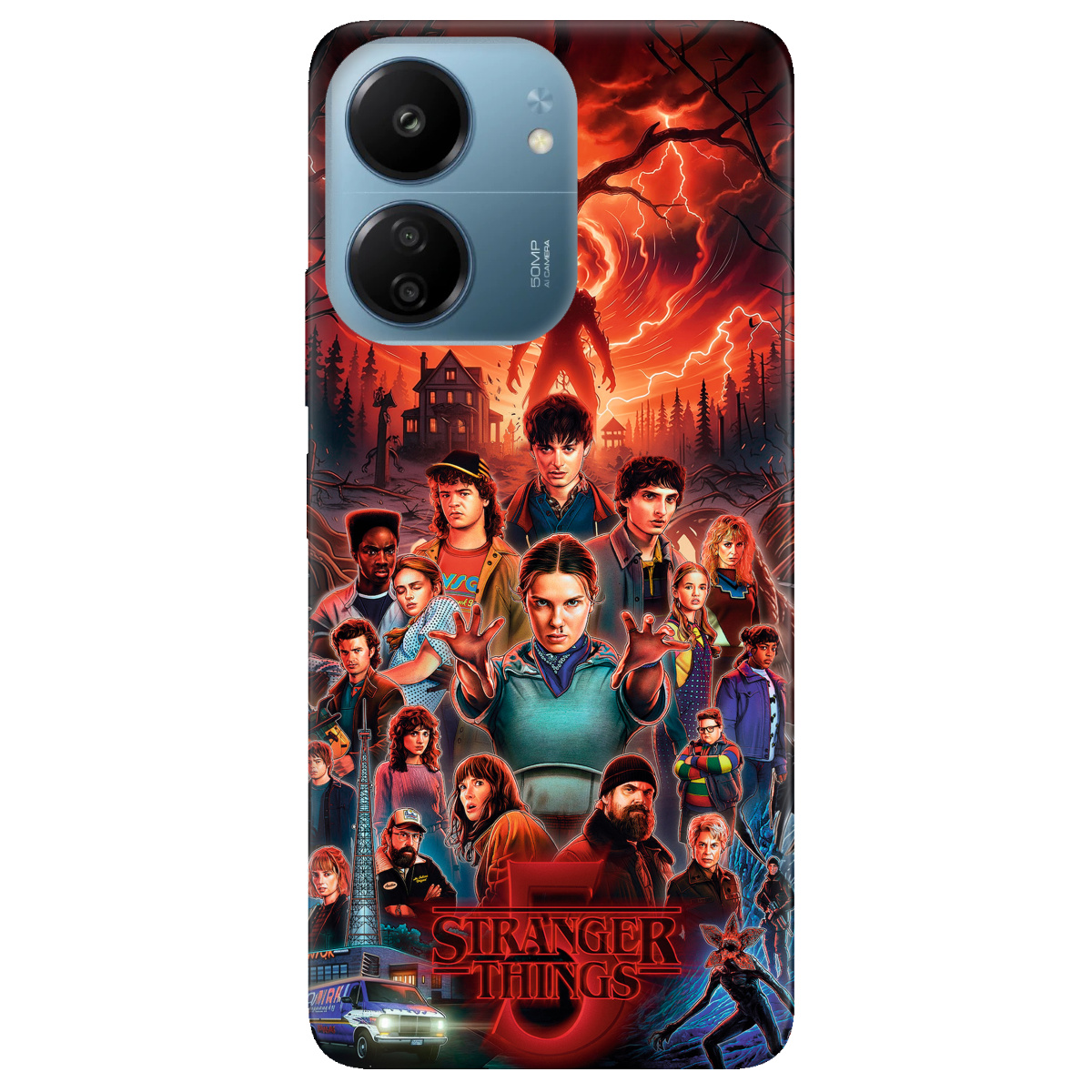 Чехол для Xiaomi Poco C65 прозрачный Очень странные дела 5, Последняя битва - фото 1 - Чехлы для телефонов