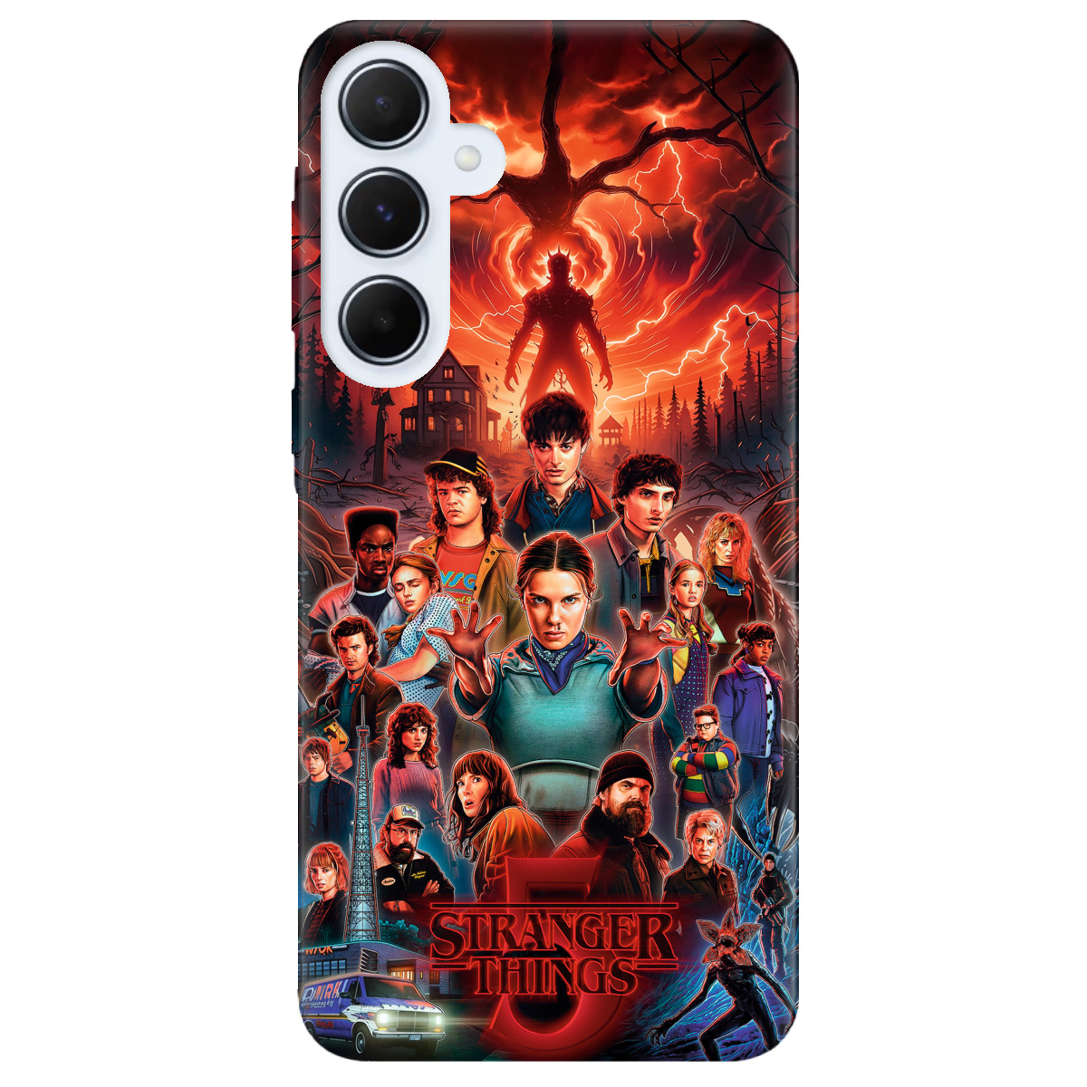 Чехол для Samsung Galaxy A55 прозрачный Очень странные дела 5, Последняя битва - фото 1 - Чехлы для телефонов