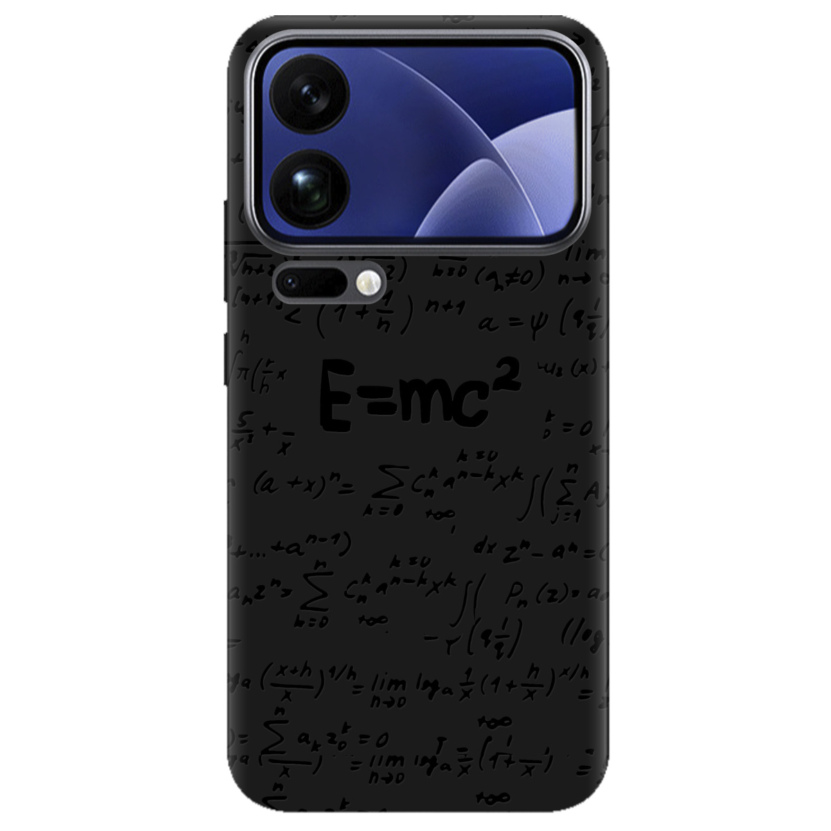 Чехол для Xiaomi 17 Pro Max черный матовый soft touch Black Einstein - фото 1 - Чехлы для телефонов