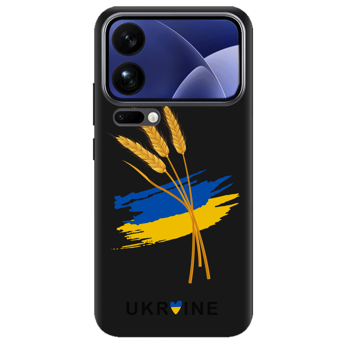 Чехол для Xiaomi 17 Pro Max черный матовый soft touch Spikelets - фото 1 - Чехлы для телефонов