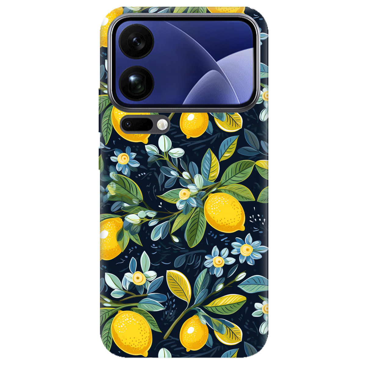 Чехол для Xiaomi 17 Pro Max прозрачный Lemon with flower - фото 1 - Чехлы для телефонов