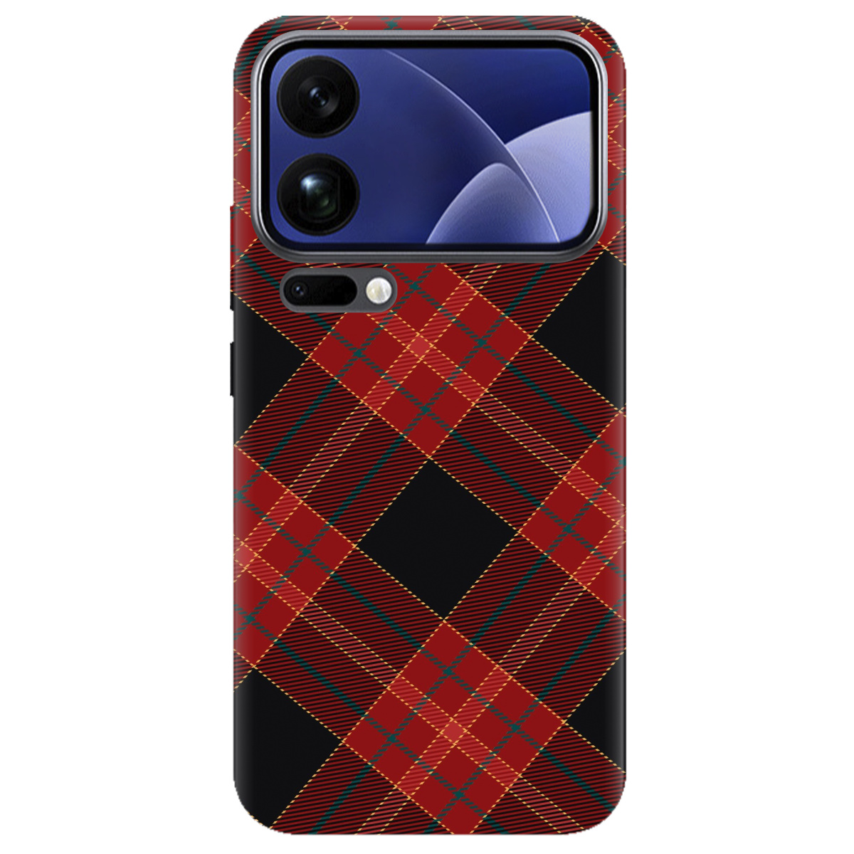 Чохол для Xiaomi 17 Pro Max прозорий Червоний тартан - фото 1 - Чохли для телефонів