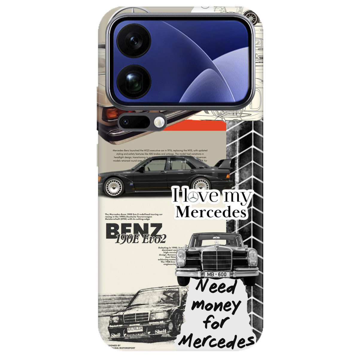 Чехол для Xiaomi 17 Pro Max прозрачный Mercedes - фото 1 - Чехлы для телефонов