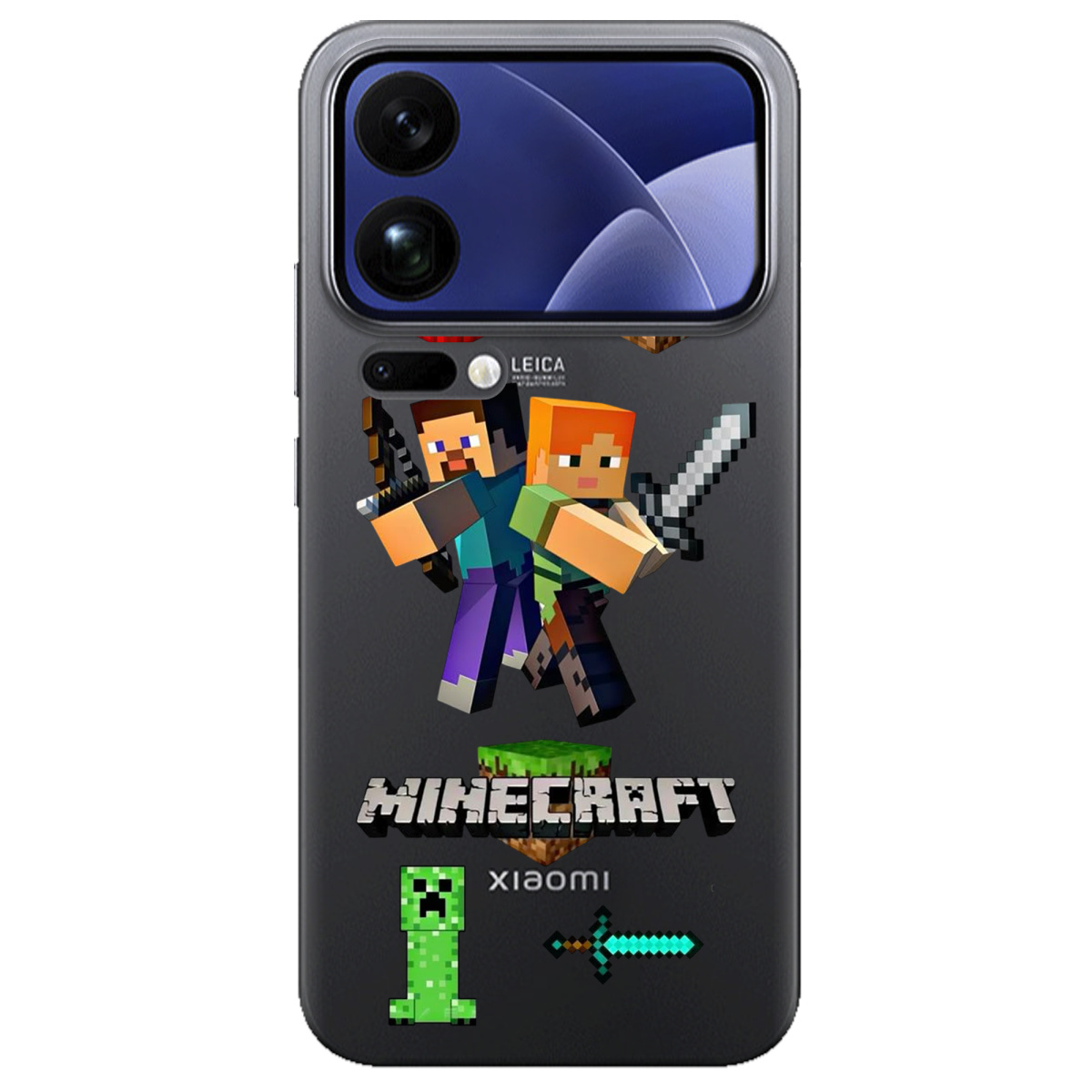 Чехол для Xiaomi 17 Pro Max прозрачный Піксельна пригода - фото 1 - Чехлы для телефонов