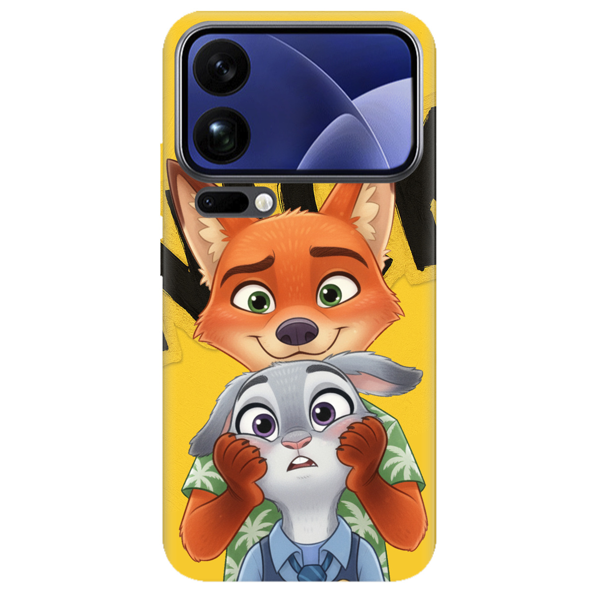 Чехол для Xiaomi 17 Pro Max прозрачный Зоотрополис Ник и Джуди - фото 1 - Чехлы для телефонов