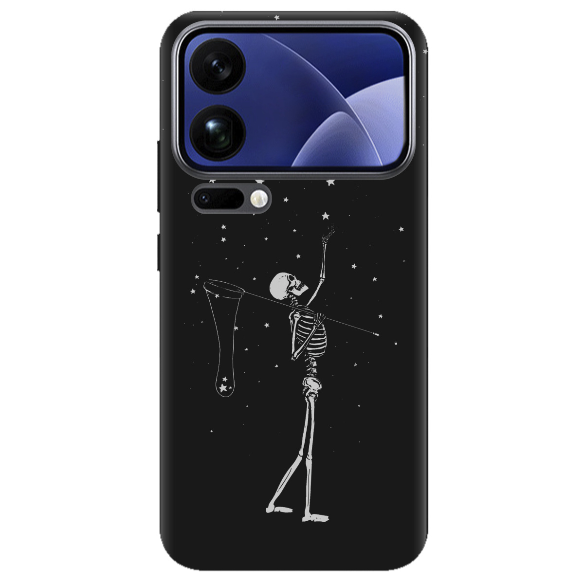 Чехол для Xiaomi 17 Pro черный матовый soft touch Stars night - фото 1 - Чехлы для телефонов