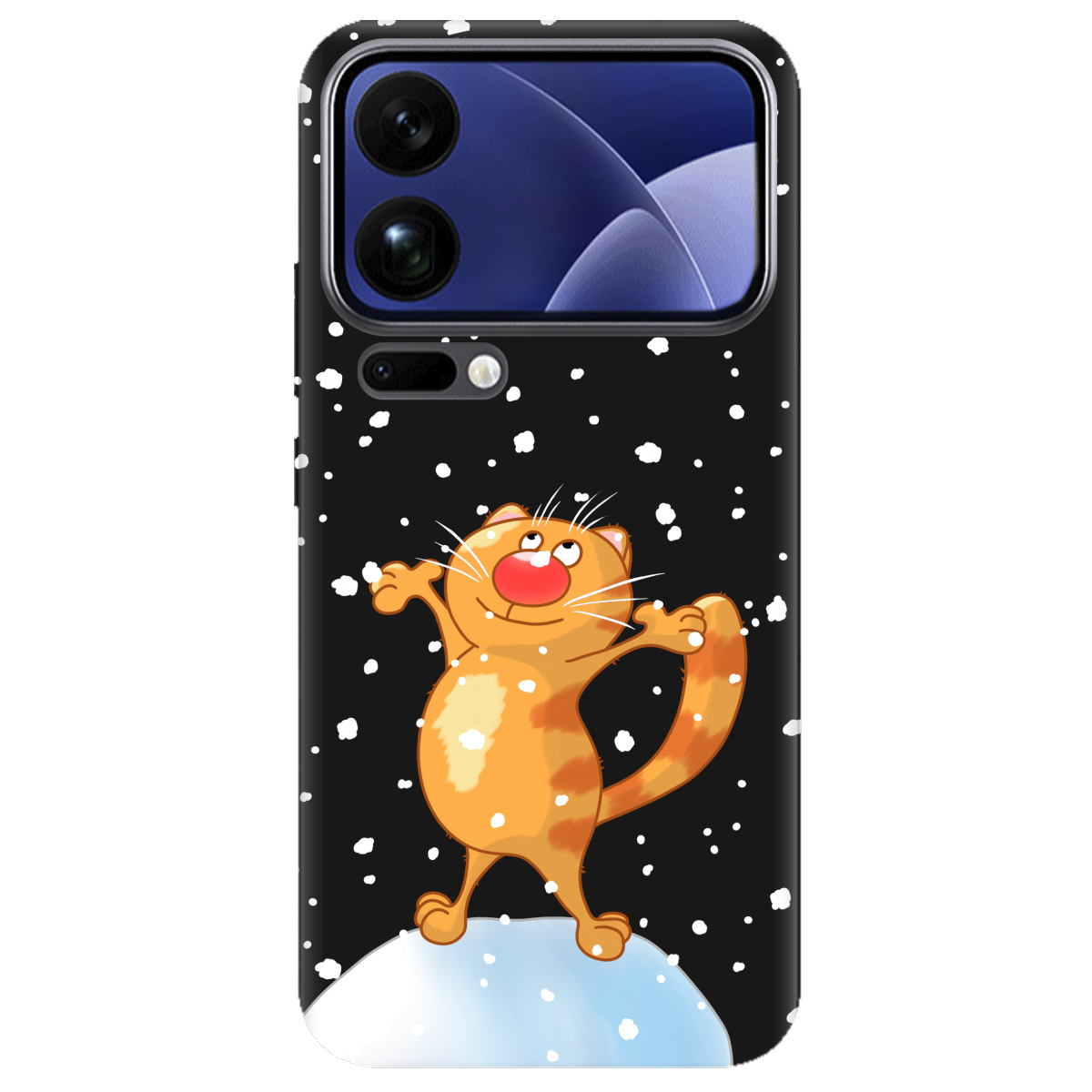 Чехол для Xiaomi 17 Pro черный матовый soft touch Be Happy - фото 1 - Чехлы для телефонов