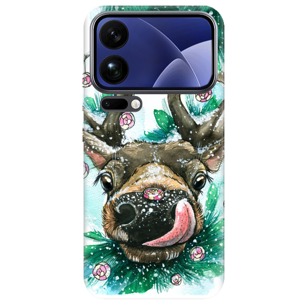 Чехол для Xiaomi 17 Pro прозрачный Сute deer - фото 1 - Чехлы для телефонов