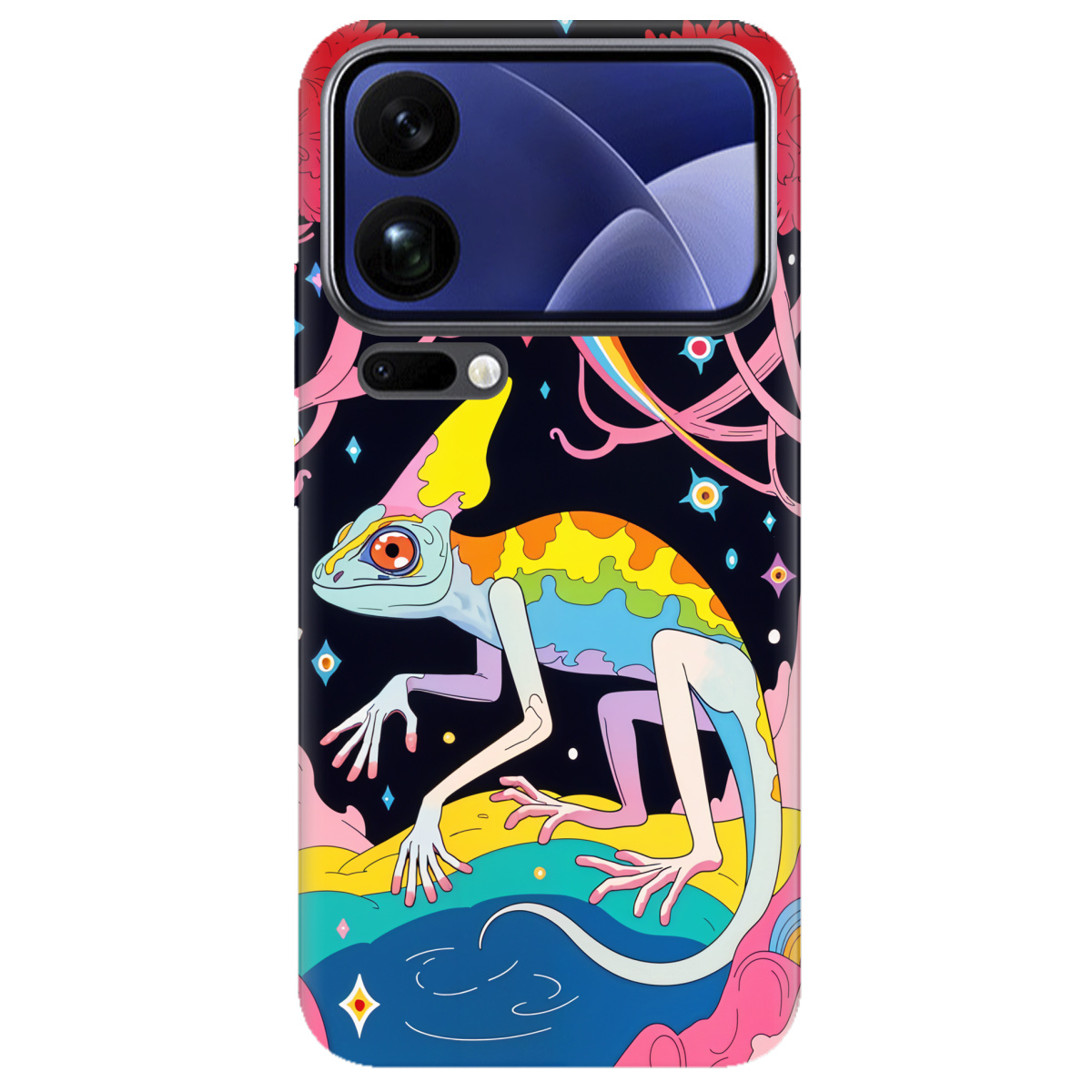 Чехол для Xiaomi 17 Pro прозрачный Cosmic Chameleon - фото 1 - Чехлы для телефонов