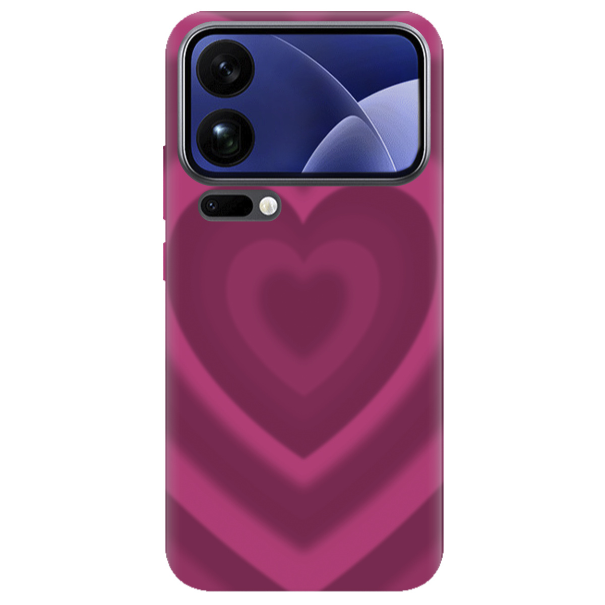 Чехол для Xiaomi 17 Pro прозрачный Pink Heart - фото 1 - Чехлы для телефонов