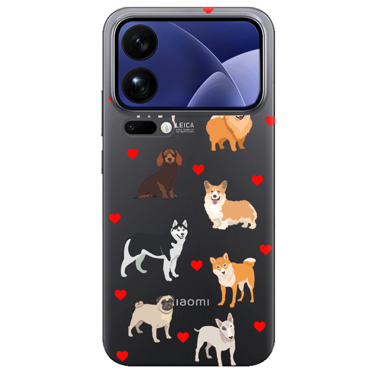 Чехол для Xiaomi 17 Pro прозрачный Любов у кожному гав - фото 1 - Чехлы для телефонов