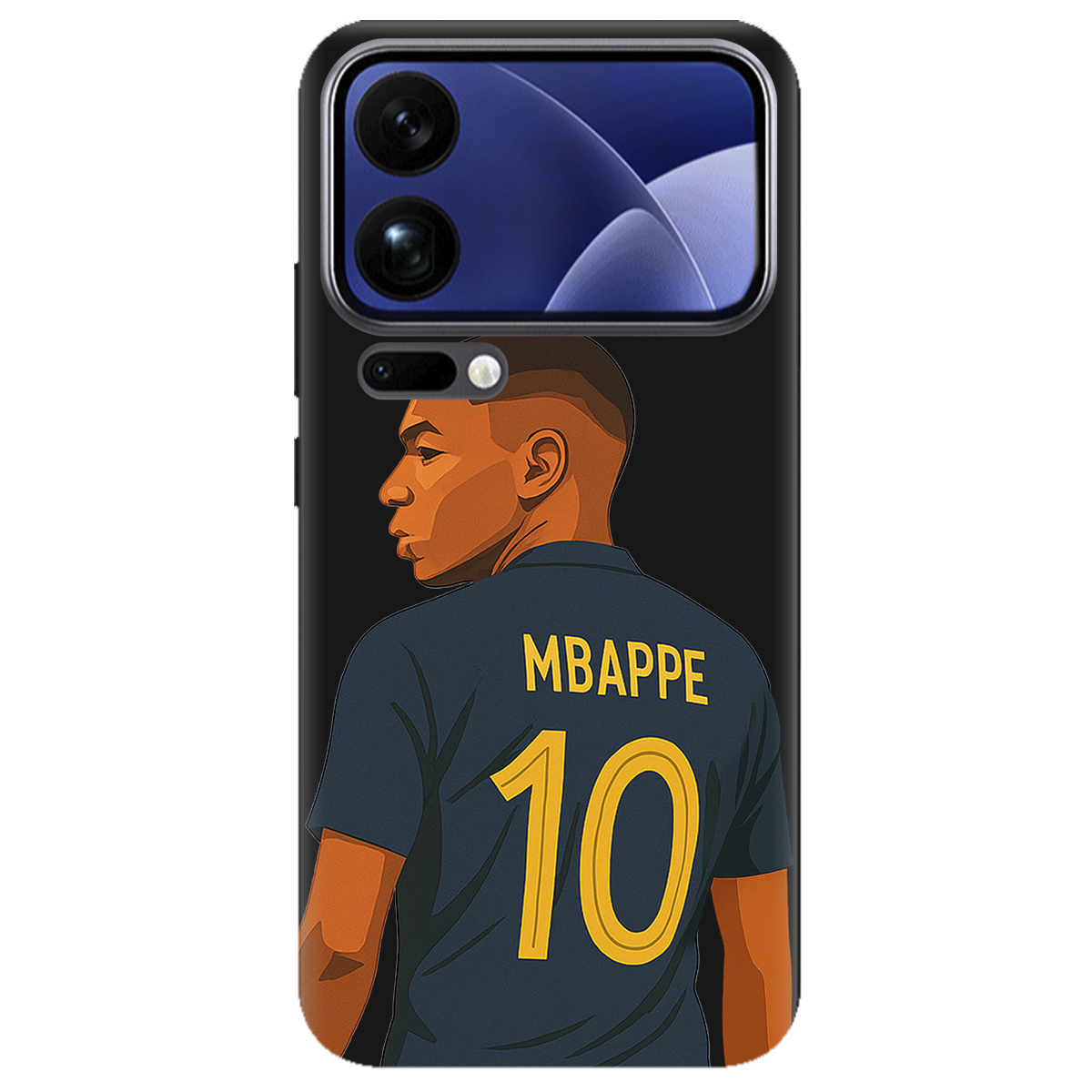 Чехол для Xiaomi 17 Pro черный матовый soft touch Mbappe - фото 1 - Чехлы для телефонов
