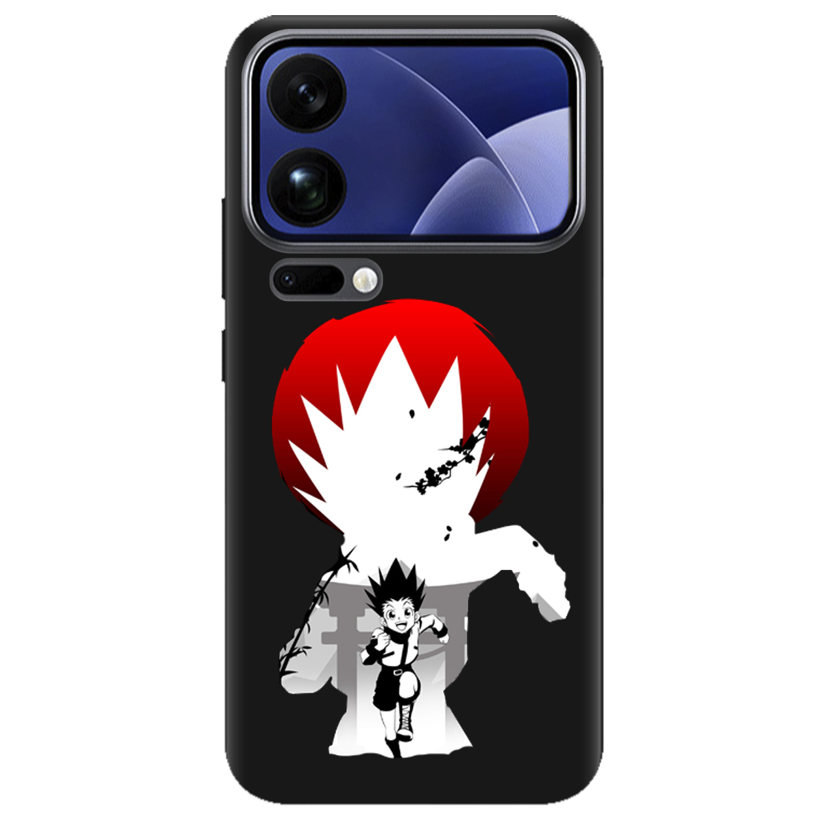 Чехол для Xiaomi 17 Pro черный матовый soft touch Гон - фото 1 - Чехлы для телефонов