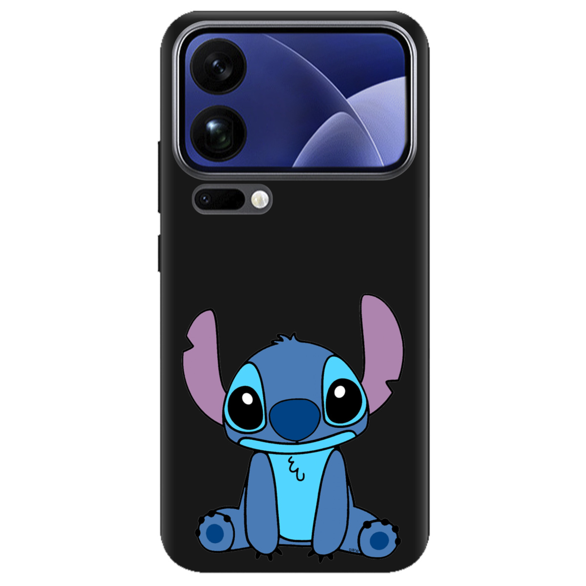 Чехол для Xiaomi 17 Pro черный матовый soft touch Стич - фото 1 - Чехлы для телефонов