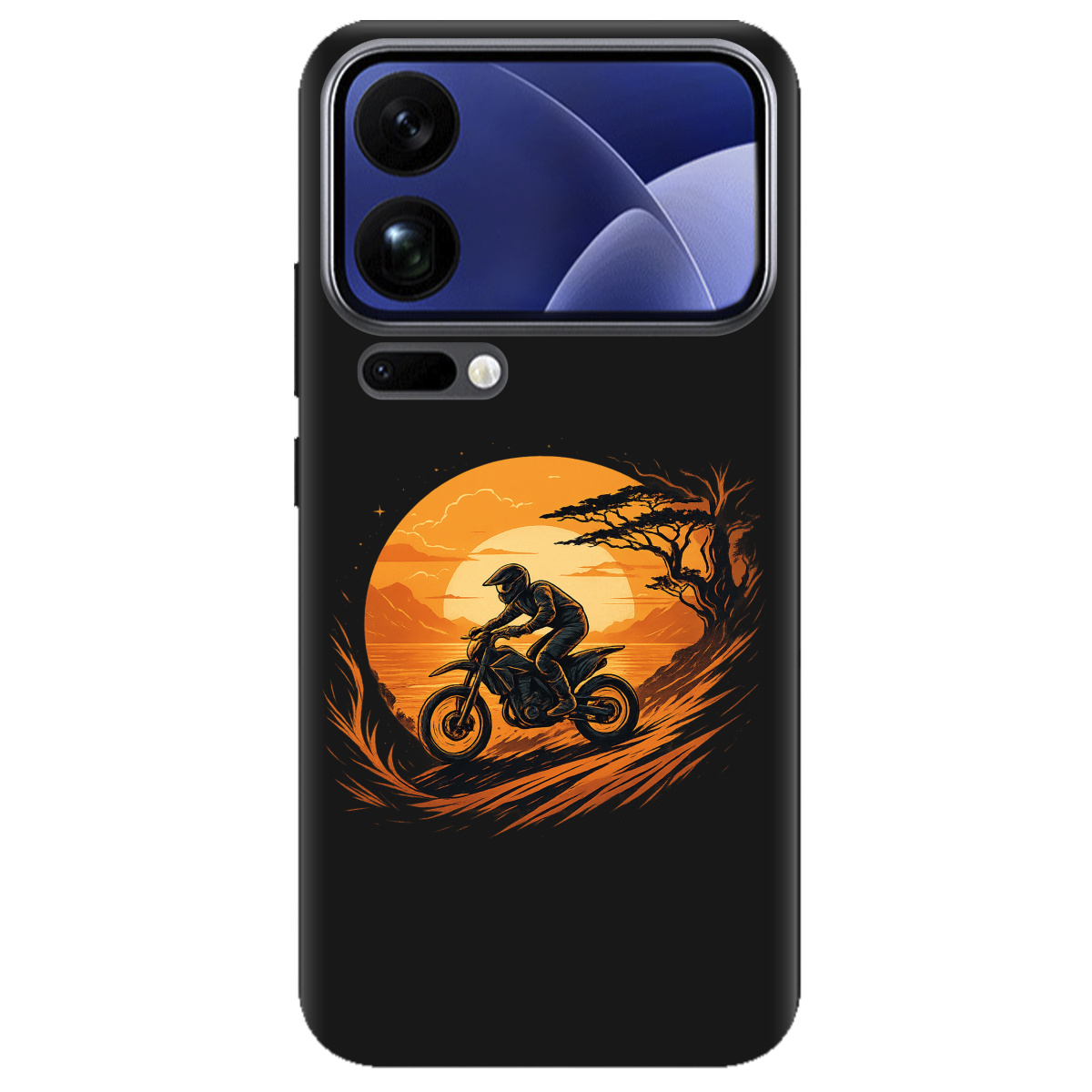 Чехол для Xiaomi 17 Pro черный матовый soft touch БайкПуть - фото 1 - Чехлы для телефонов