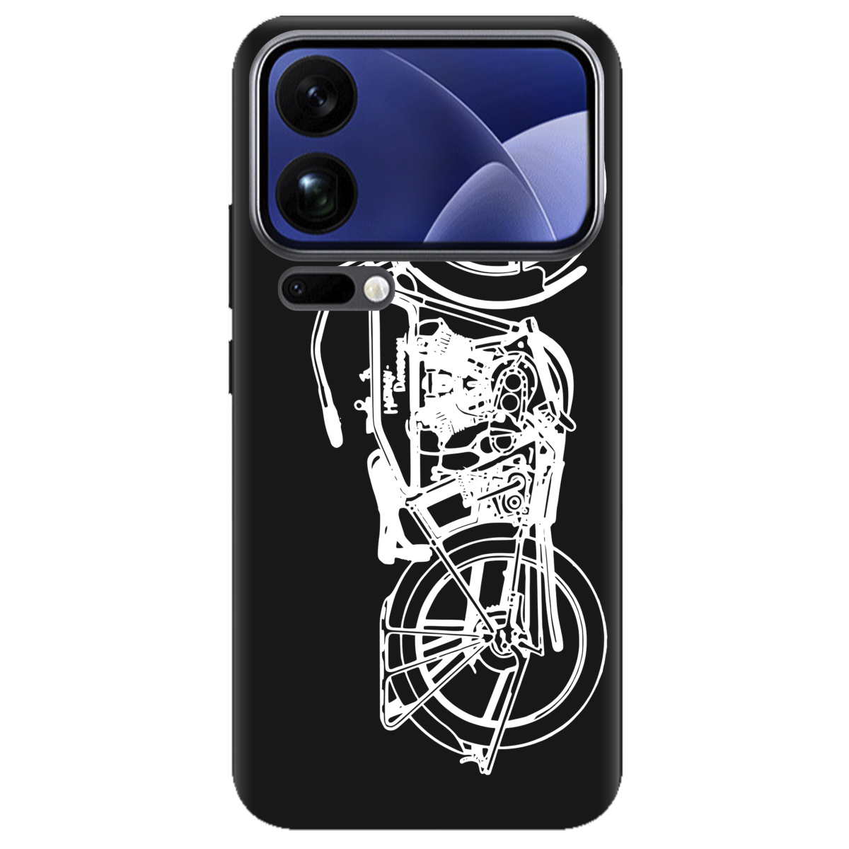 Чохол для Xiaomi 17 Pro чорний матовий soft touch Залізна воля - фото 1 - Чохли для телефонів