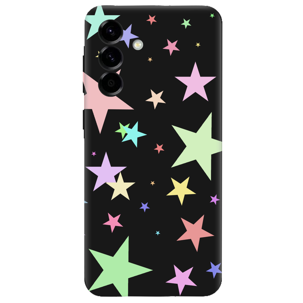 Чехол для Samsung Galaxy A57 5G черный матовый soft touch Яскраві зірки (black) - фото 1 - Чехлы для телефонов