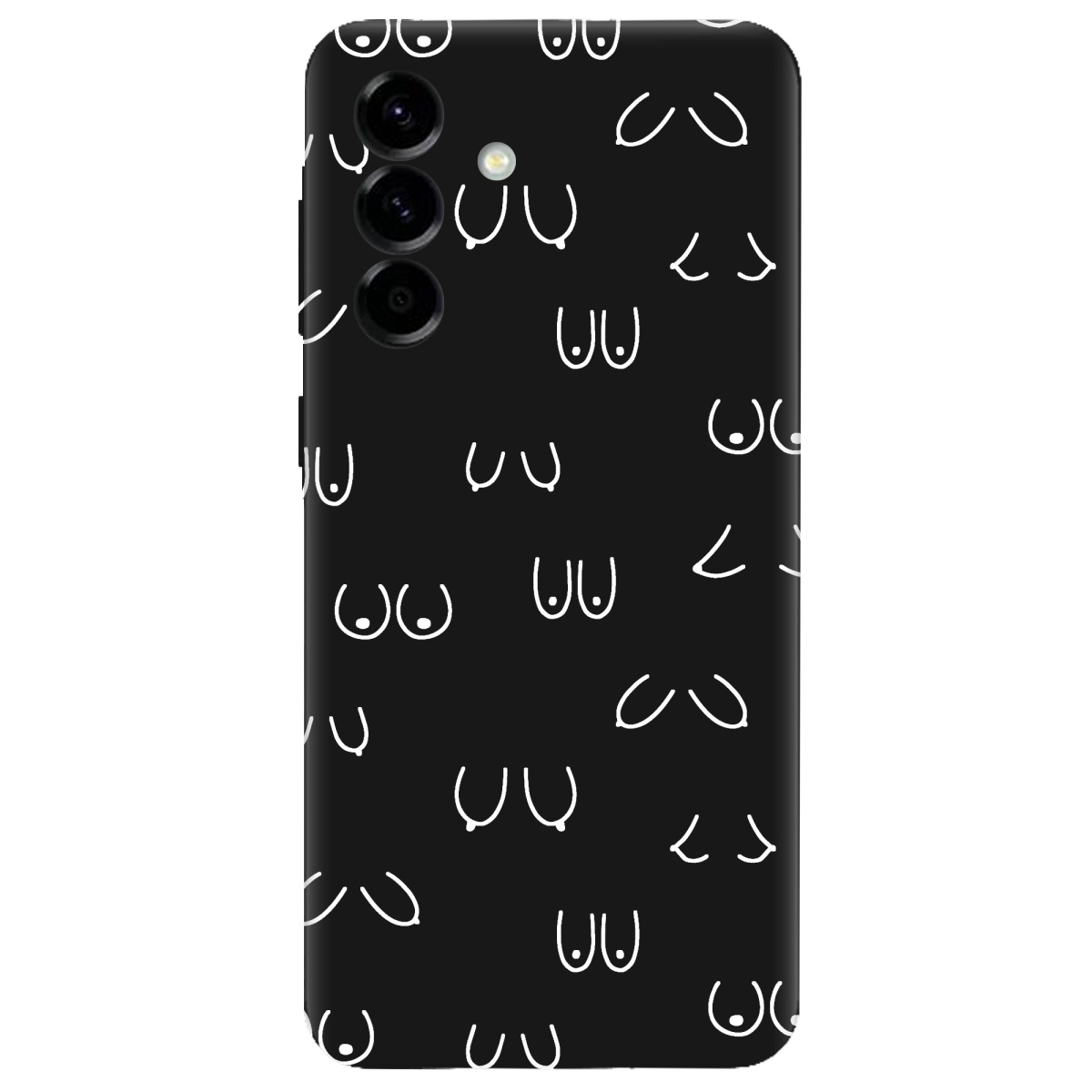 Чехол для Samsung Galaxy A57 5G черный матовый soft touch Мова тіла - фото 1 - Чехлы для телефонов