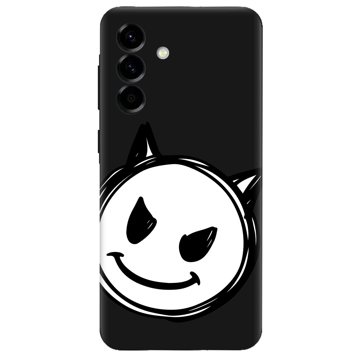 Чохол для Samsung Galaxy A57 5G чорний матовий soft touch Настрій чортеняти - фото 1 - Чохли для телефонів