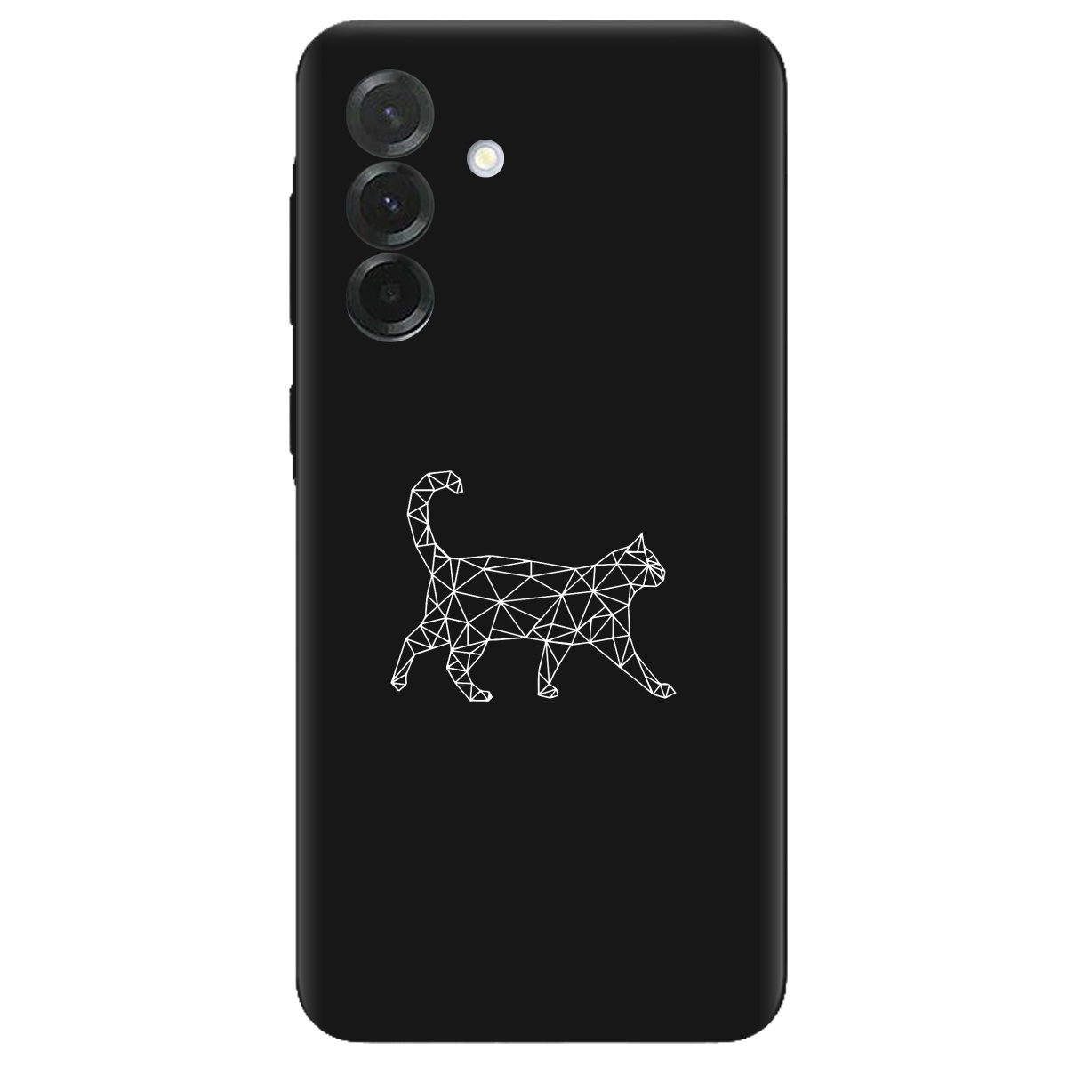 Чохол для Samsung Galaxy A37 5G чорний матовий soft touch White cat - фото 1 - Чохли для телефонів