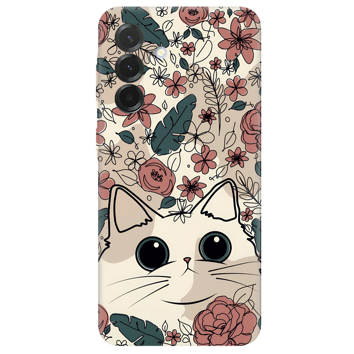 Чохол для Samsung Galaxy A37 5G прозорий Flower cat - фото 1 - Чохли для телефонів