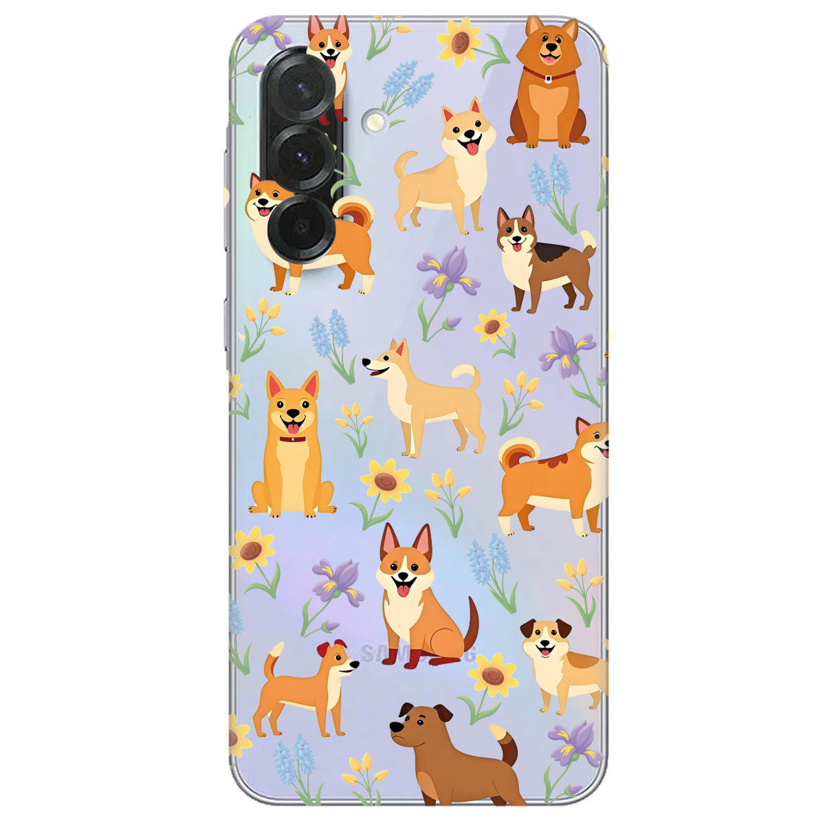 Чохол для Samsung Galaxy A37 5G прозорий Blooming Puppies - фото 1 - Чохли для телефонів