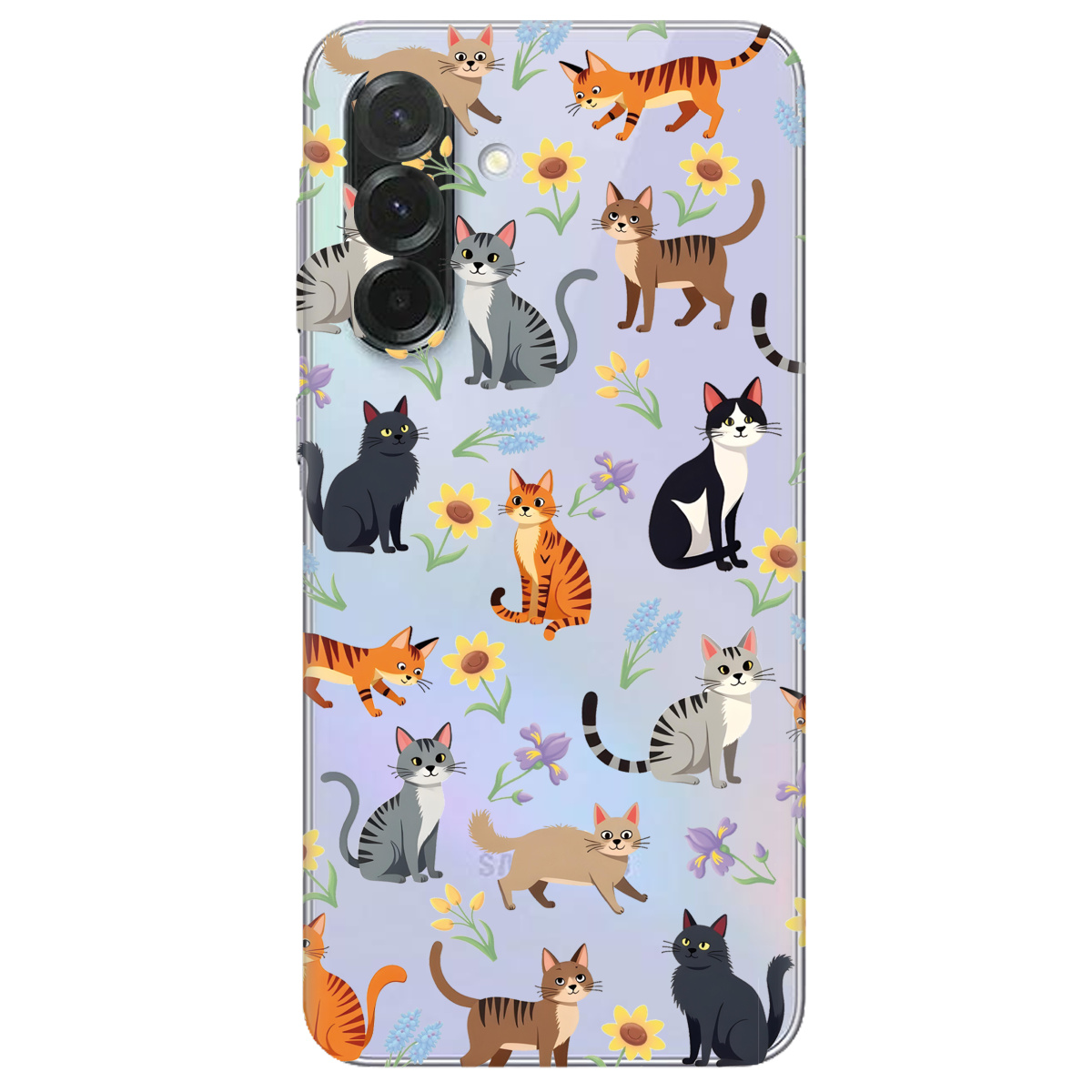 Чохол для Samsung Galaxy A37 5G прозорий Blooming Kittens - фото 1 - Чохли для телефонів