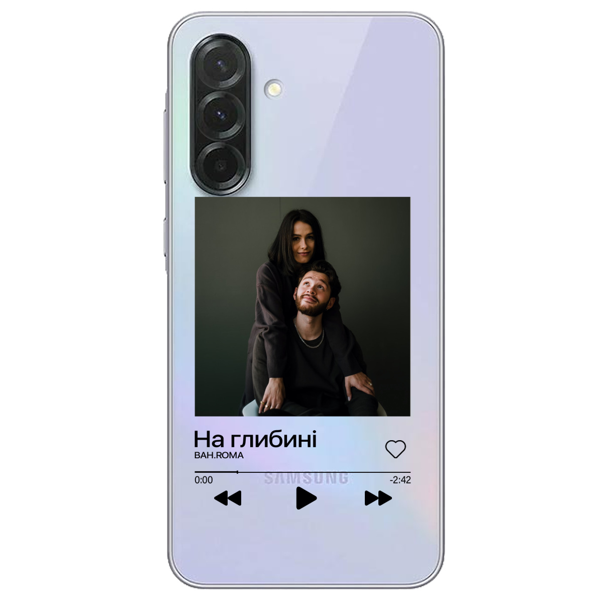 Чохол для Samsung Galaxy A37 5G прозорий З ВАШИМ ФОТО "НАША ПІСНЯ" - фото 1 - Чохли для телефонів
