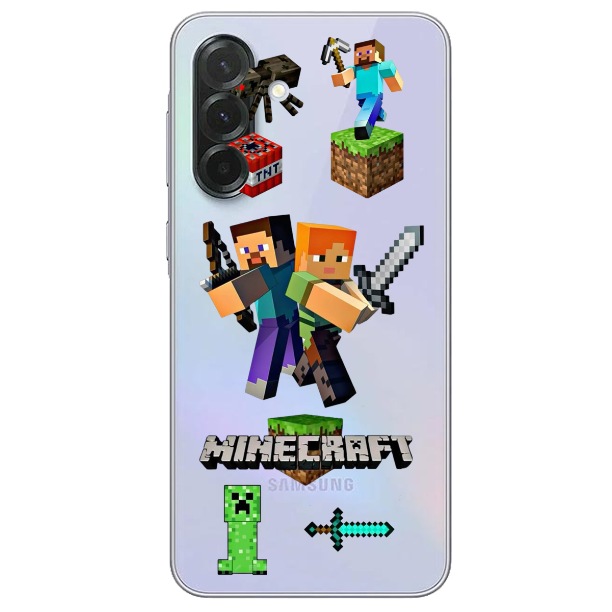 Чехол для Samsung Galaxy A37 5G прозрачный Піксельна пригода - фото 1 - Чехлы для телефонов