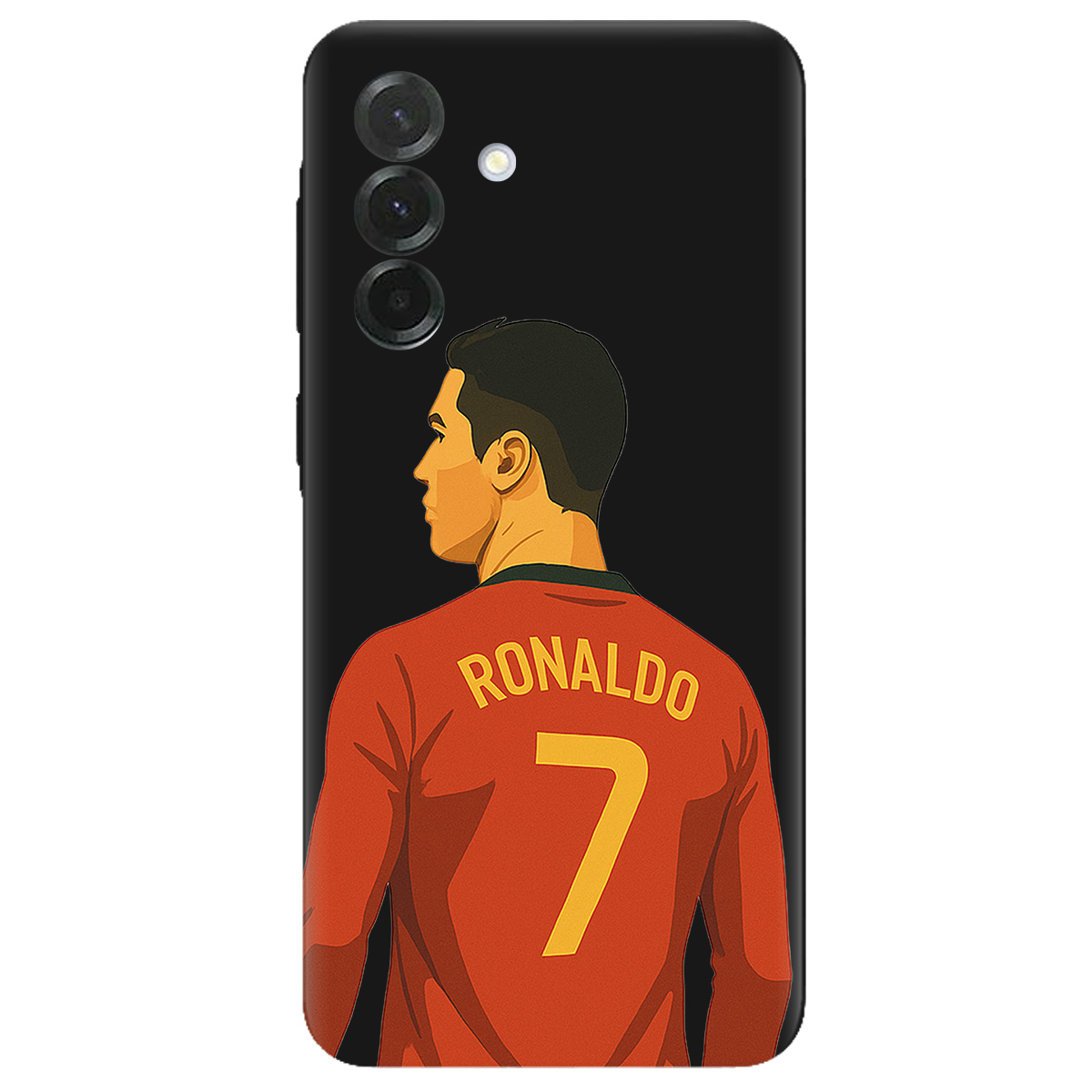 Чохол для Samsung Galaxy A37 5G чорний матовий soft touch Ronaldo - фото 1 - Чохли для телефонів