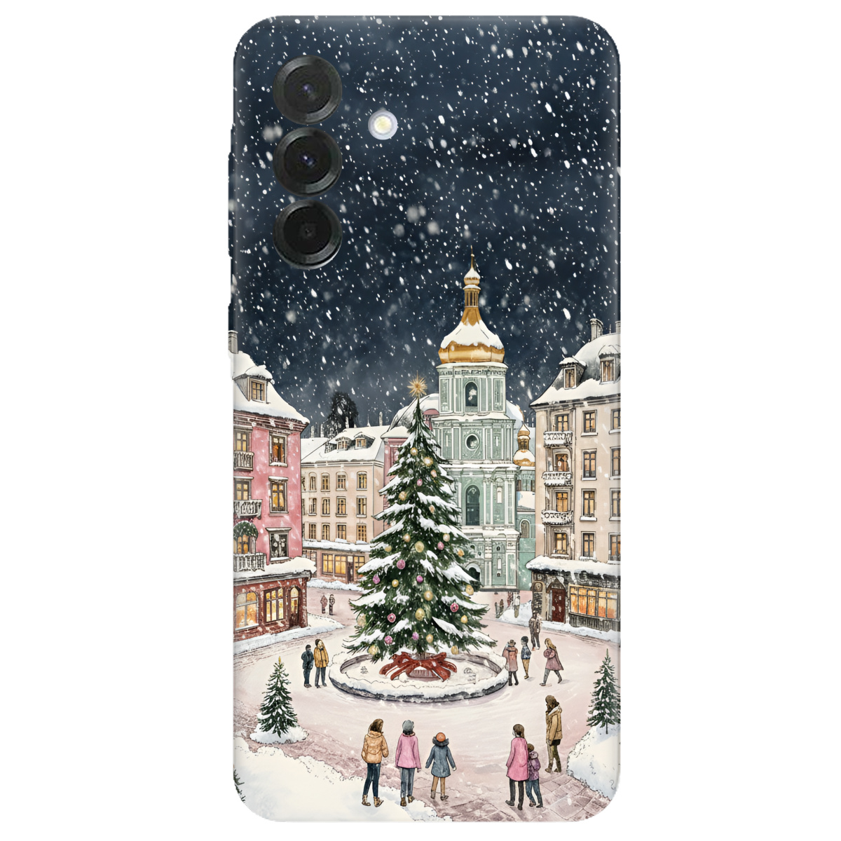 Чохол для Samsung Galaxy A37 5G прозорий Новорічне місто - фото 1 - Чохли для телефонів