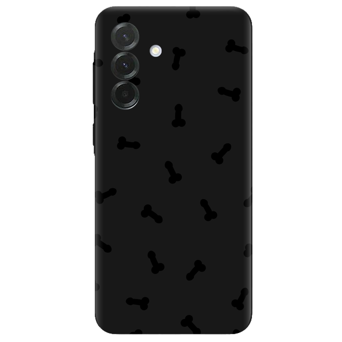 Чохол для Samsung Galaxy A37 5G чорний матовий soft touch Маленькі дікпіки - фото 1 - Чохли для телефонів