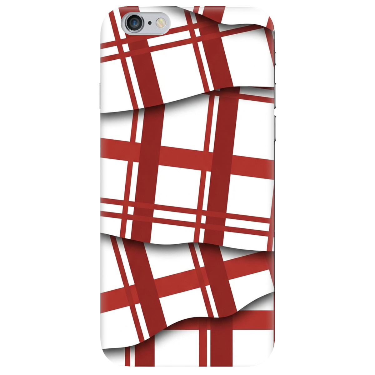 Чохол для Apple iPhone 6 Plus / 6S Plus прозорий GRID RED - фото 1 - Чохли для телефонів