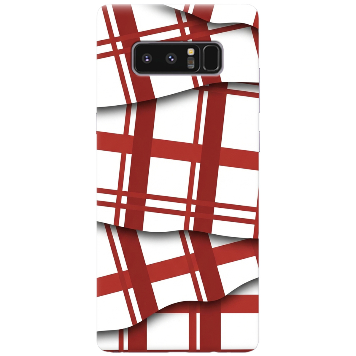 Чохол для Samsung Galaxy Note 8 прозорий GRID RED - фото 1 - Чохли для телефонів