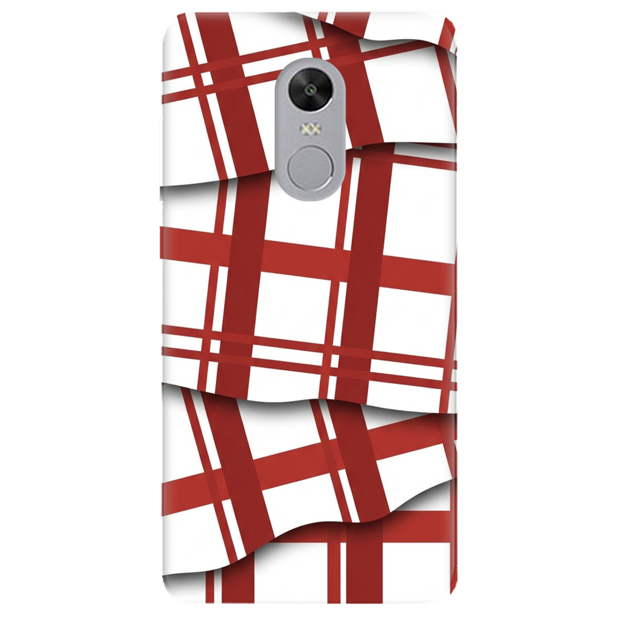 Чохол для Xiaomi Redmi 5 Plus прозорий GRID RED - фото 1 - Чохли для телефонів