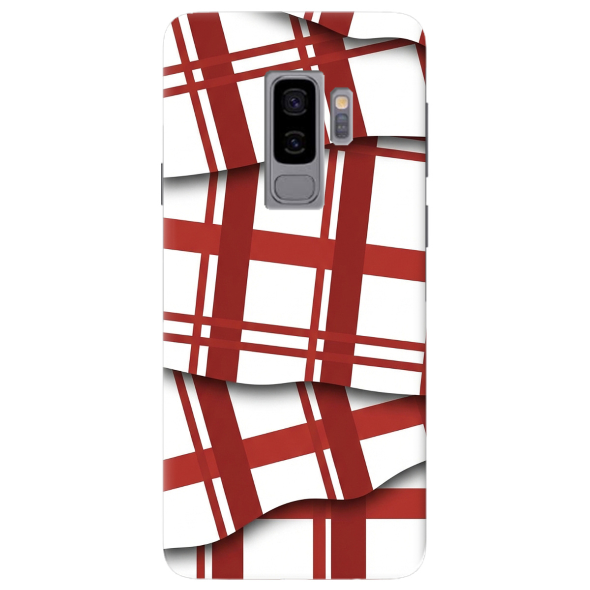 Чохол для Samsung Galaxy S9 Plus прозорий GRID RED - фото 1 - Чохли для телефонів