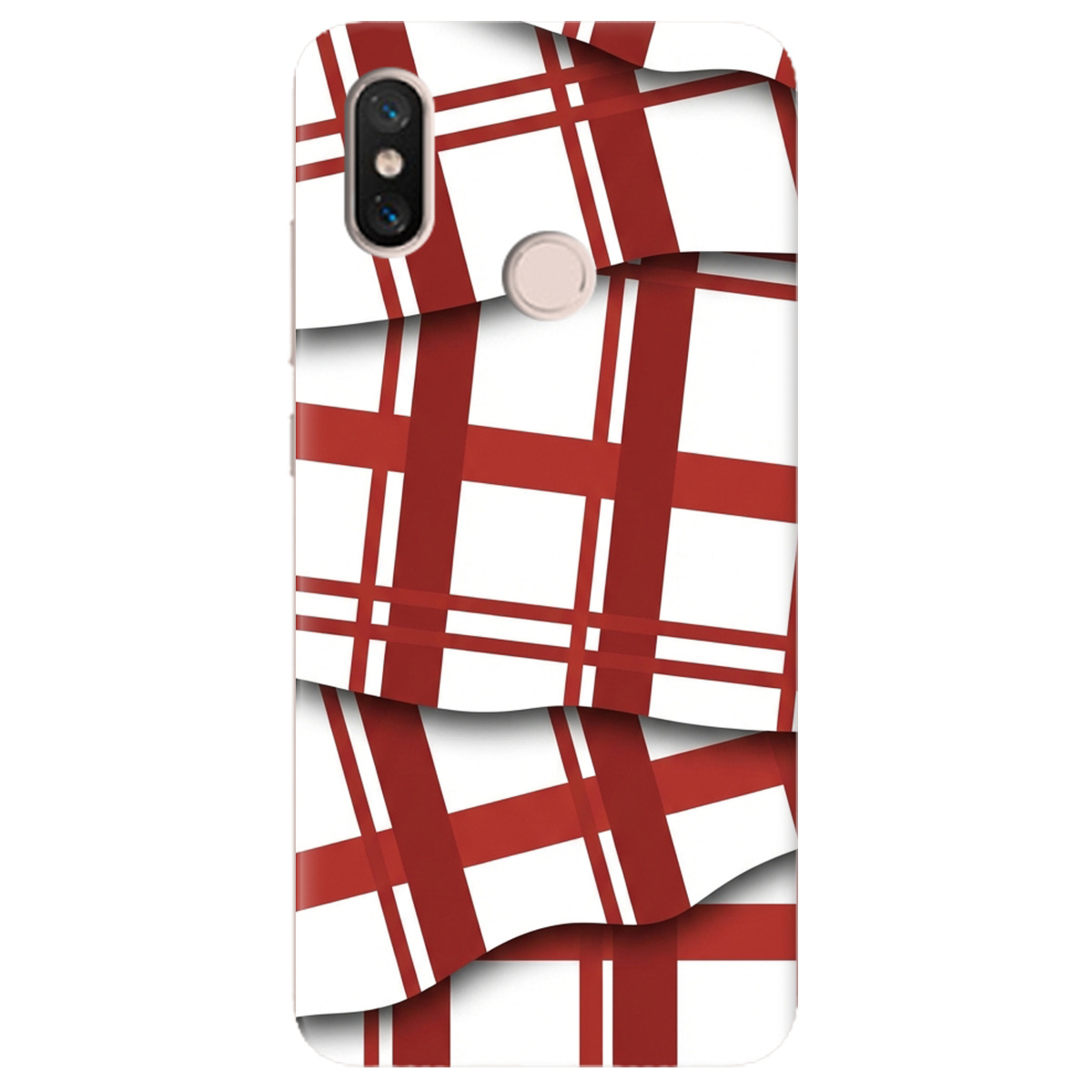 Чохол для Xiaomi Mi 8 прозорий GRID RED - фото 1 - Чохли для телефонів