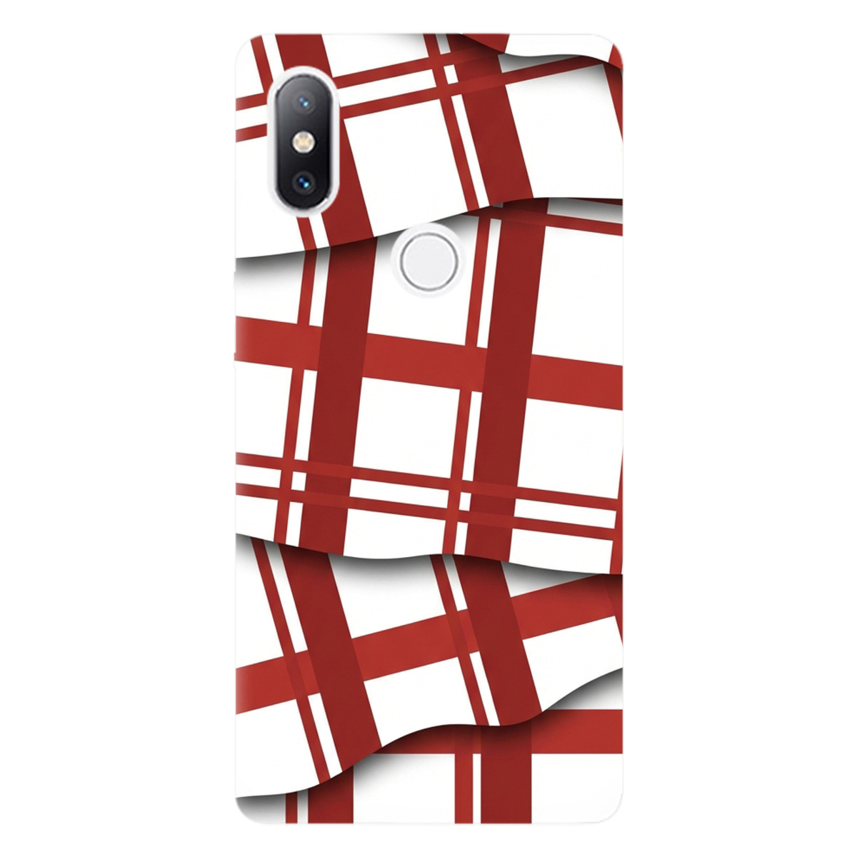 Чохол для Xiaomi Mi Mix 2S прозорий GRID RED - фото 1 - Чохли для телефонів