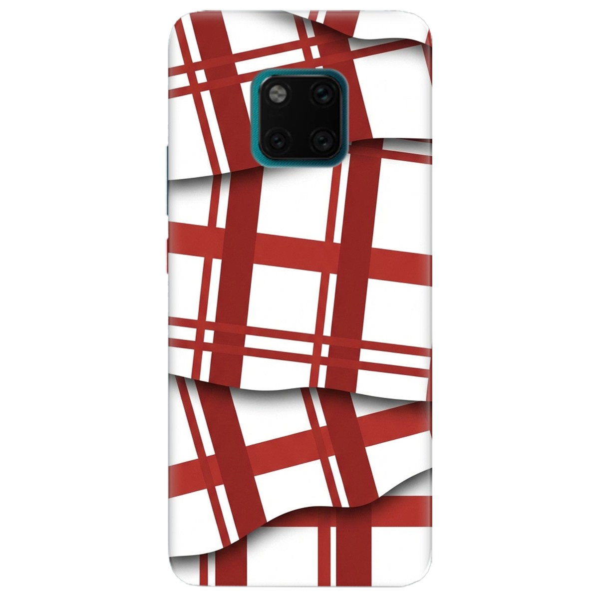 Чохол для Huawei Mate 20 Pro прозорий GRID RED - фото 1 - Чохли для телефонів